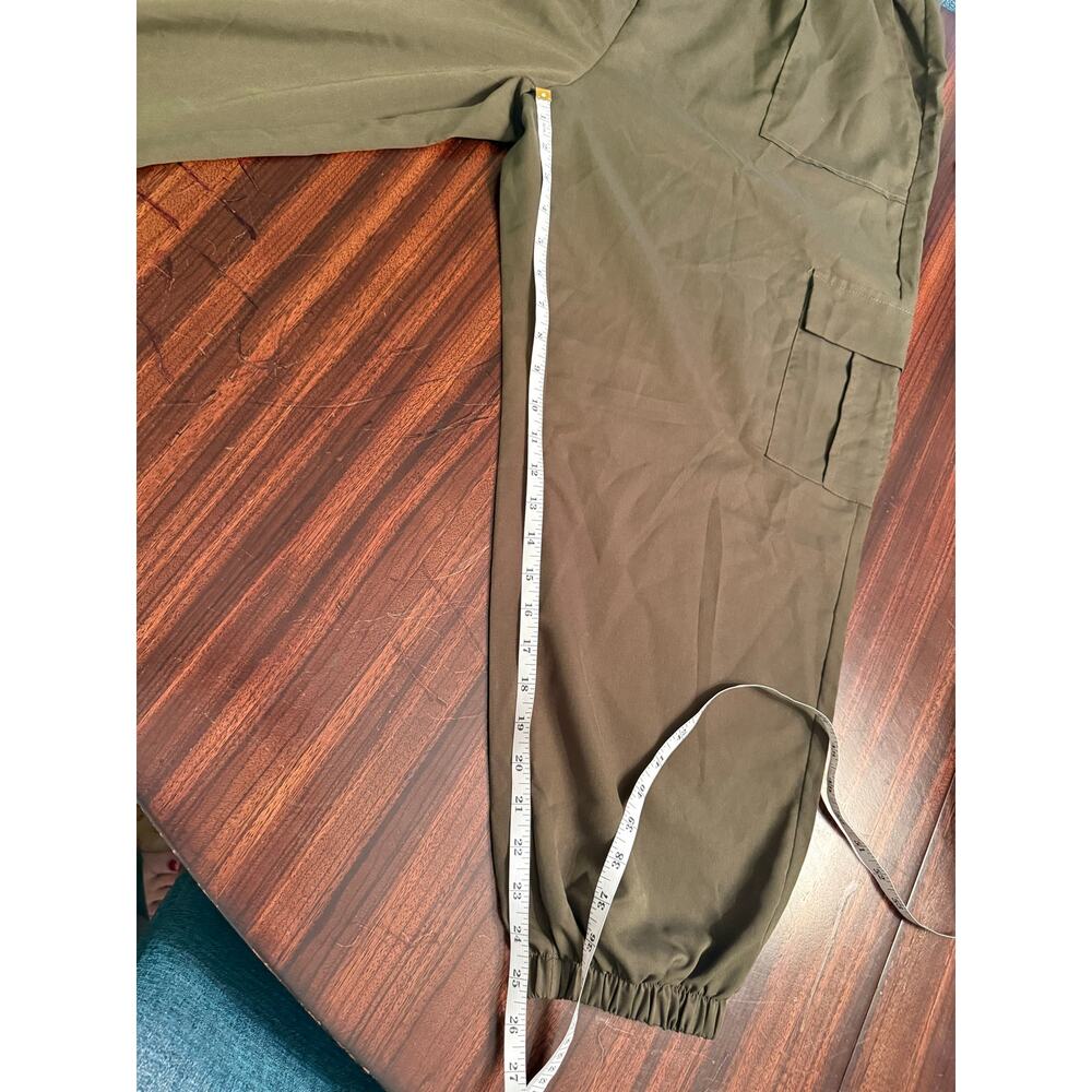 Olive Green Pull On Cargo Pants Size 3X Plus Gorpcore Y2K - Picture 7 of 7